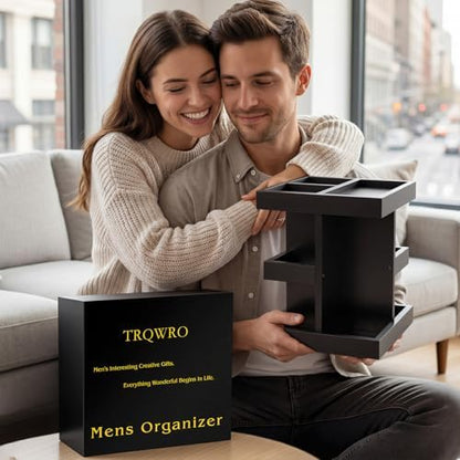 Cologne Organizer for Men,Anniversary Birthday for Mens Gift,Black