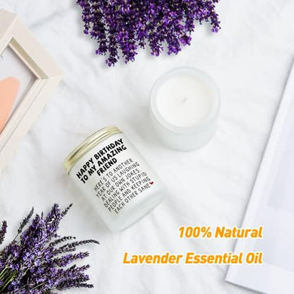 Jonico Happy Birthday Gifts for Women Best Friend, Lavender Candle