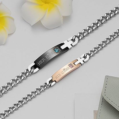 2 Pcs Valentine Couple Best Friend Bracelet Set Jewelry Gift for Men