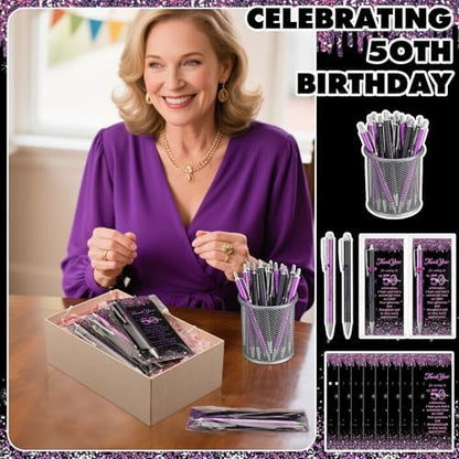 Sayglossy 30 Sets 50th Birthday Party Favors for Guests Pens with