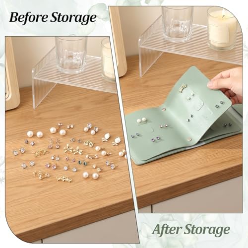 Earring Holder Organizer with Foldable Book Design Stud Jewelry Travel