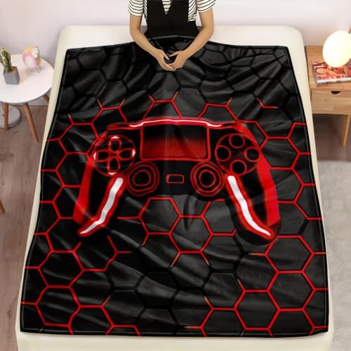Boys Throw Blanket Twin,Gamer Blanket Teenage Boys Gifts Ideas for