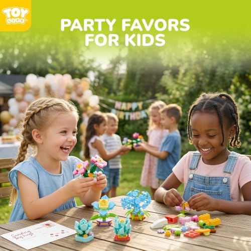 TOY Life 36 Pack Party Favors for Kids, Tiny Plants Mini Flowers
