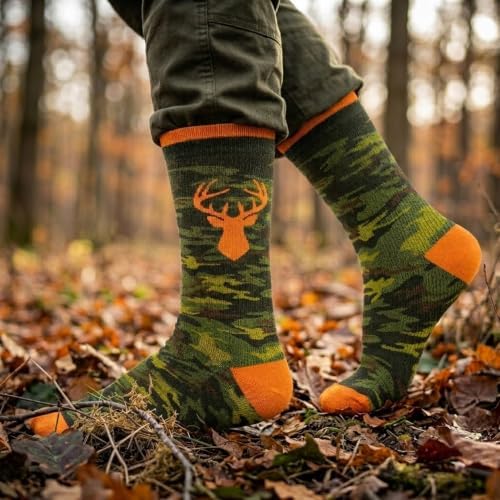 Hunting Accessories for Men, Dad - Funny Deer & Duck Hunting Socks