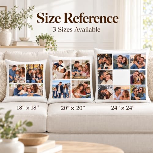 JoyBurst Custom Pillow Cover with Picture Text - USA Made Custom