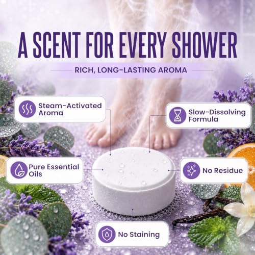 Cleverfy Shower Steamers, Stocking Stuffers for Women and Men, 6 Pack