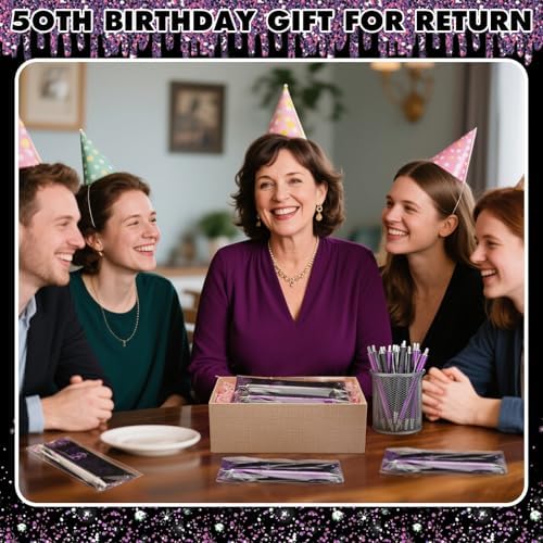 Sayglossy 30 Sets 50th Birthday Party Favors for Guests Pens with