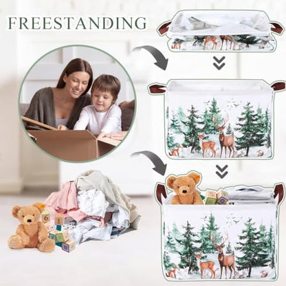 Fourluoo 6 Pack Christmas Tree Storage Basket with Handles