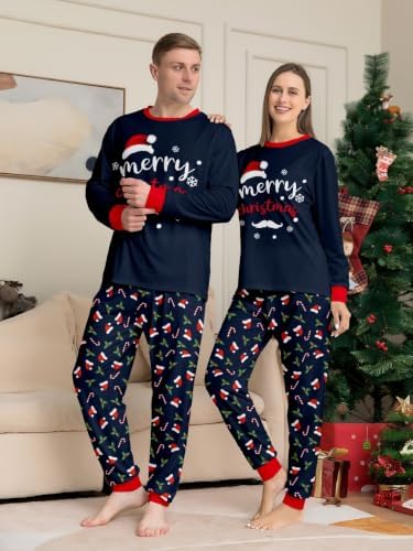 Christmas Family Pajamas Set Long Sleeve Matching Festival Lounge PJ