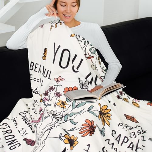 Christian Birthday Gifts for Women Faith, Christian Throw Blanket for