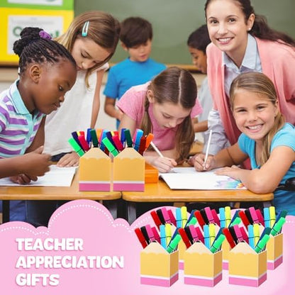 Sherr 6 Pcs Pencil Shaped Pen Holder, Teacher Appreciation
