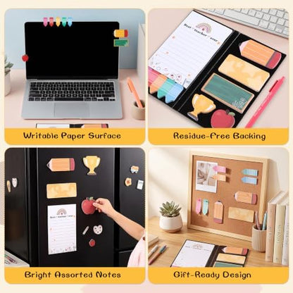 BESARME Teacher Sticky Notes Set with 2 Pens Teacher Supplies