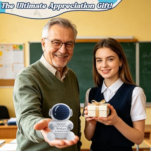 Teacher Appreciation Thank You Crochet Astronaut Gifts for Women Men