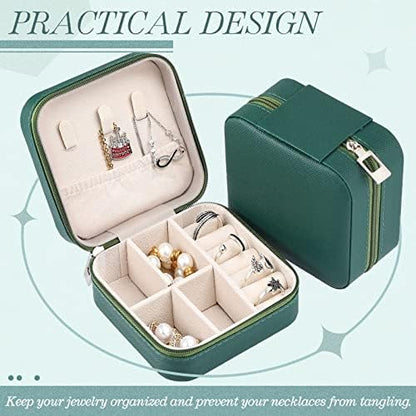 Yinkin 12 Pcs Mini Travel Jewelry Case Bridesmaid Proposal Gift Boxes