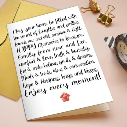 Qiliji New Home Card, New House Card for Men Women, Housewarming Card