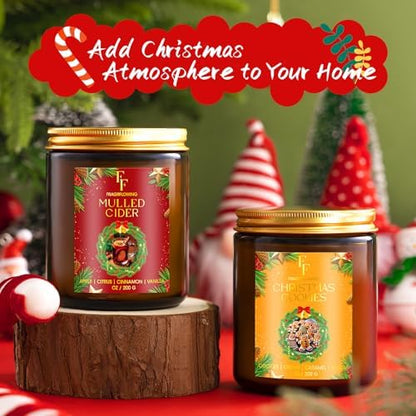Christmas Candles Set, Scented Candles for Home, 4 Pack Holiday