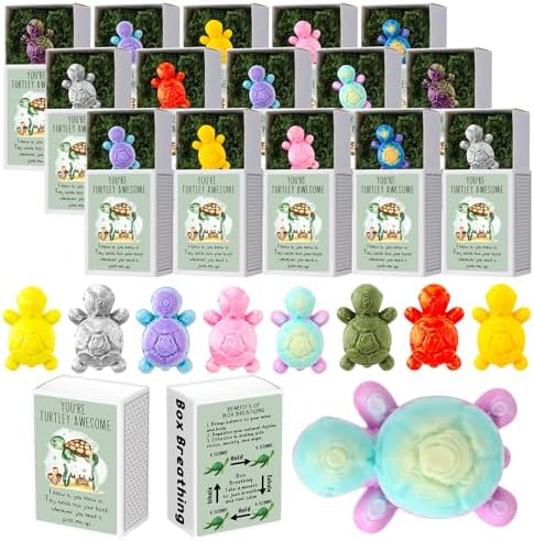 Wonderjune 96 Sets Positive Figures Gifts for Staffs, Metallic Turtle