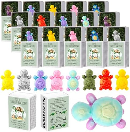Wonderjune 96 Sets Positive Figures Gifts for Staffs, Metallic Turtle