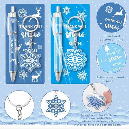 ANGOLIO Winter Snowflake Gifts Bulk 230Pcs Winter Snowflake Bookmarks