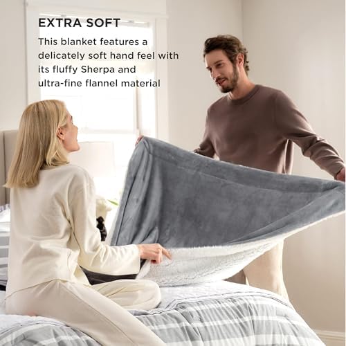 Bedsure GentleSoft Sherpa Fleece Throw Blanket for Couch, Non-Heated