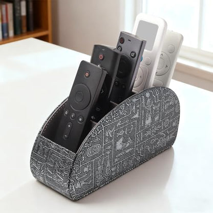 Remote Control Holder with 5 Compartments, Upgraded PU Leather TV