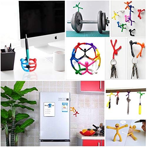 Refrigerator Magnets, 10 Pcs Mini Man Flexible Fridge Magnets, Rubber