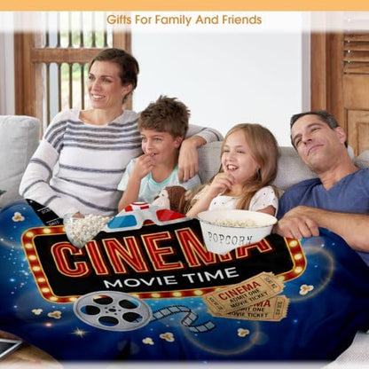 Movie Theater Popcorn Blanket Cinema Gifts for Men Women Boys Adults