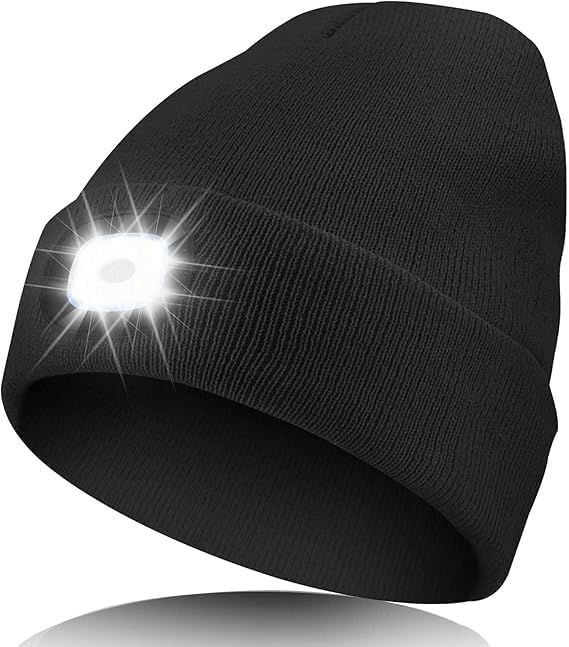 LED Beanie with Light Unisex, Gifts for Men Women, Winter Caps