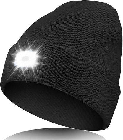 LED Beanie with Light Unisex, Gifts for Men Women, Winter Caps