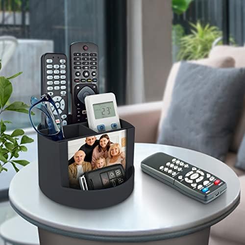 Acrimet Compact Desktop Organizer, 4 Spacious Slots, Round Pencil and