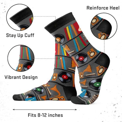 Music Lovers Gifts - Fun Kpop, Vinyl Record, Singing Socks for Girls