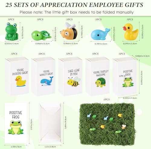 TUZELIYA 25 Sets Employee Appreciation Gifts Bulk Funny Animal Office