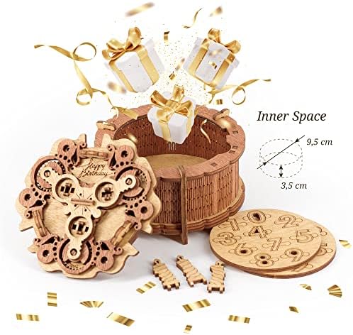 iDventure Birthday Cake, Money Puzzle Box for Adults, Box for Cash