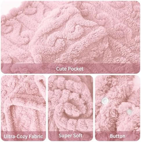 Wearable Blanket Sherpa Fleece Shawl Blanket with Pockets Blanket