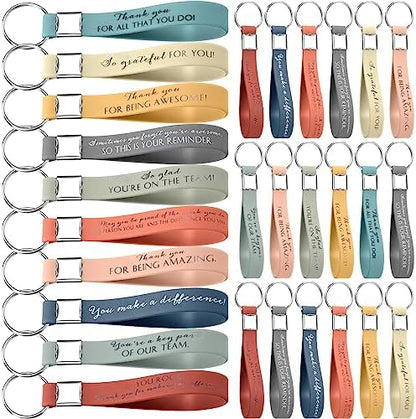 Nosiny 30 Pcs Keychain Appreciation Gift Bulk for Employee Coworker