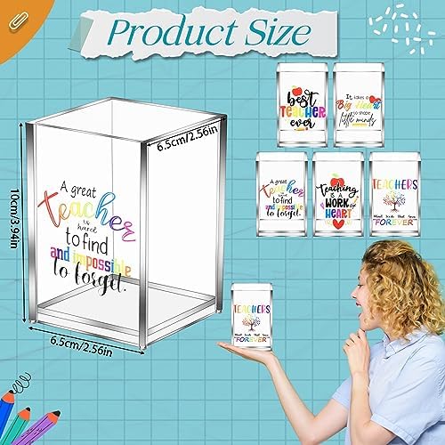 Cholemy 10 Pack Teacher Appreciation Gifts Bulk Pencil Holders, Clear