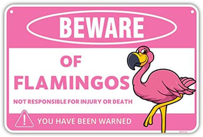 Venicor Flamingo Sign - 8 x 12 Inches - Aluminum - Pink Flamingo Gifts