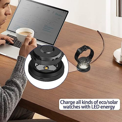 Solar Watch Fast Charger-Watch Solar Charger Metal Base, 9 Hours
