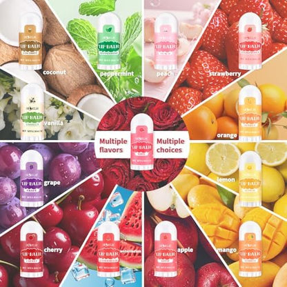 Mini Lip Balm 25 Pcs,Natural Lip Balms with Vitamin E and Coconut Oil