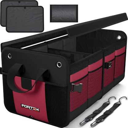 FORTEM Trunk Organizer - Collapsible Car Organizer & Storage Bag for