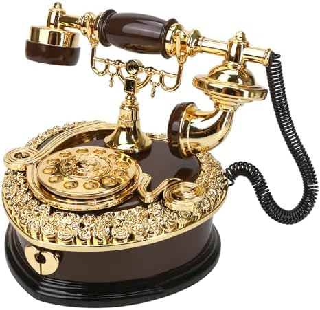 Big Telephone Trinkets 7x8'' Vintage Musical Jewelry Box with Drawer