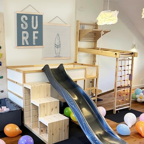 BearCake Surf Room Decor, Coastal Beach Surf Wall Art Poster Hanger