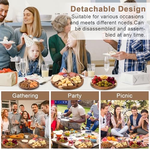 Elegant Charcuterie Boards Three Tiered Acacia Cheese Board and