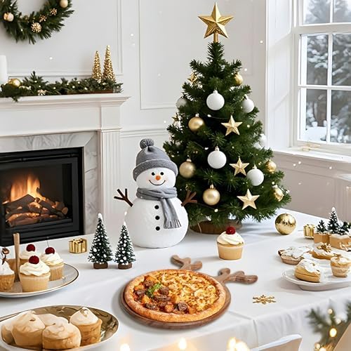 Christmas Reindeer-Shaped Acacia Wood Serving Platter