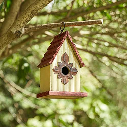 Glitzhome Bird Houses for Outside, Wooden Bird House Hanging Garden