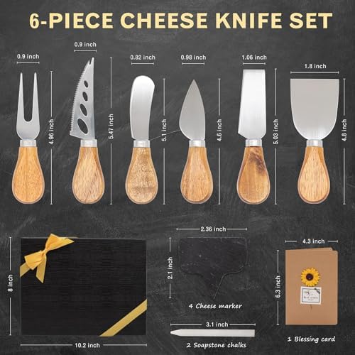 Cheese Knives Set,Stainless Steel Cheese Knife Collection Cheese
