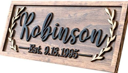 Wood Wall Decor Personalized Last Name Sign | Wedding Bridal Shower