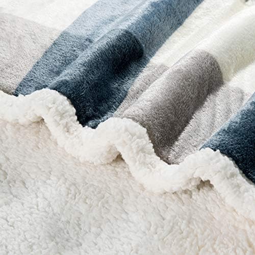 PU MEI Sherpa Fleece Throw Blanket 60" x 80" Reversible Plush Fluffy
