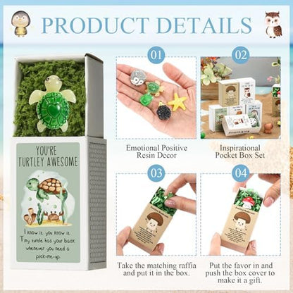 Soulchen 40 Sets Mini Emotional Gift Resin Animal Figurine with