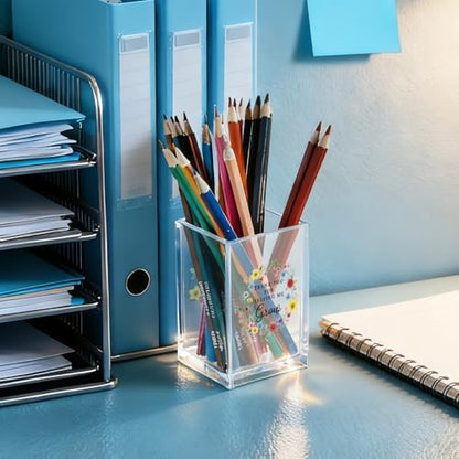 Thank You For Helping Me Grow Acrylic Cosmetic Pencil Holder Cup